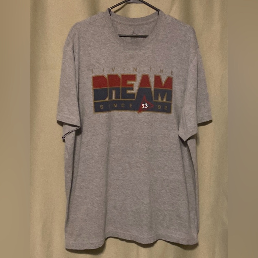 Air Jordan VII Living The Dream Short Sleeve Tee Shirt Cement Men’s 3XL